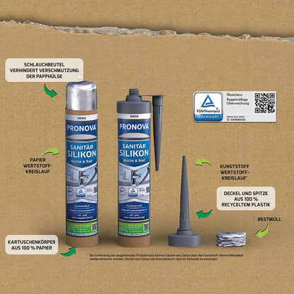 Pronova Premium Sanitär Silikon Kartusche - Bambus 280ml