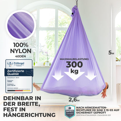 Yosana Hängematte Komplettset Nylon 5m x 2.6m - TÜV geprüft