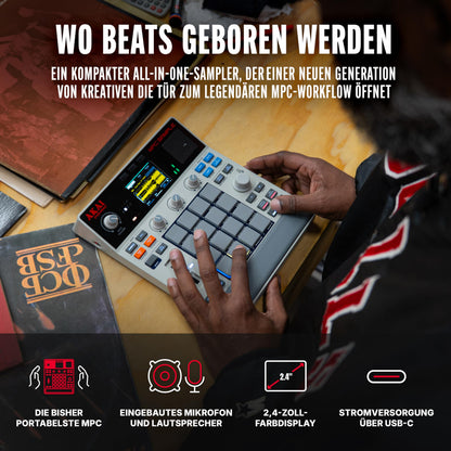 Akai Professional MPC Sample – Standalone Sampler mit Akku und USB-C