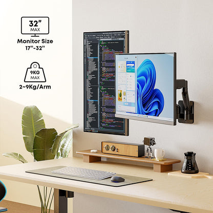 IMtKotW Monitor Wandhalterung - 2 Monitore 17-32 Zoll