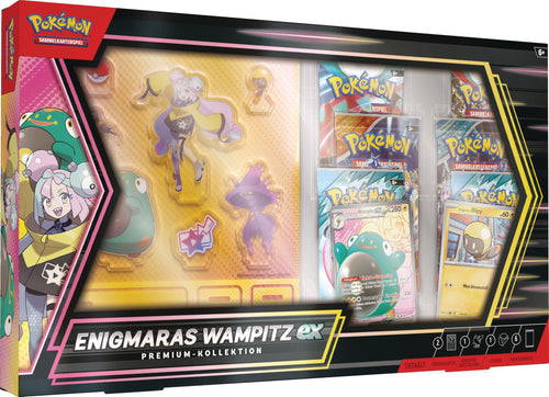Pokémon Premium-Kollektion Enigmaras Wampitz-ex Sammelkarten-Set mit Promokarte und Kunststoff-Aufstellern