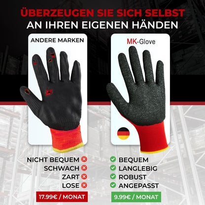 MK-Glove Abriebfeste Arbeitshandschuhe Latex Grösse 10 (240 Paar)