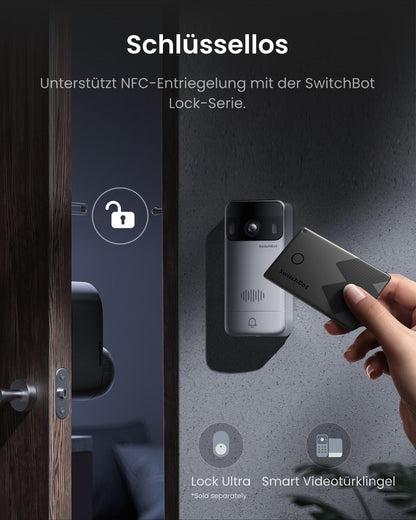 SwitchBot Video-Türklingel 2K mit 4,3-Zoll-Monitor und WLAN