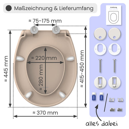 instmaier Alma WC-Sitz oval mit Absenkautomatik – Bahama Beige