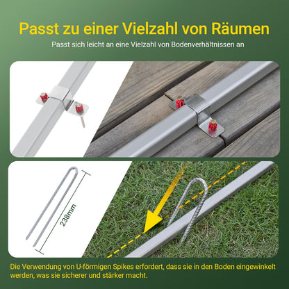 SoBuy KLS11-DG Fahrradgarage Geräteschuppen wetterfest - Grau