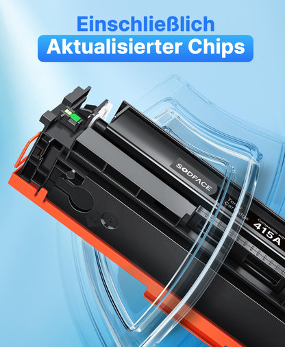 SODFACE 415A Toner 4er-Pack kompatibel für HP Color LaserJet Pro M479