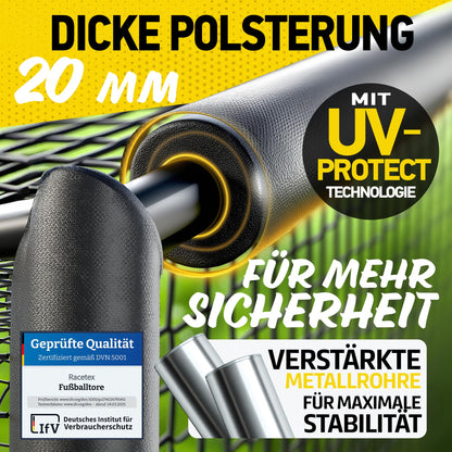 Racetex Fussballtor Garten – 240x160cm für Kinder & Erwachsene