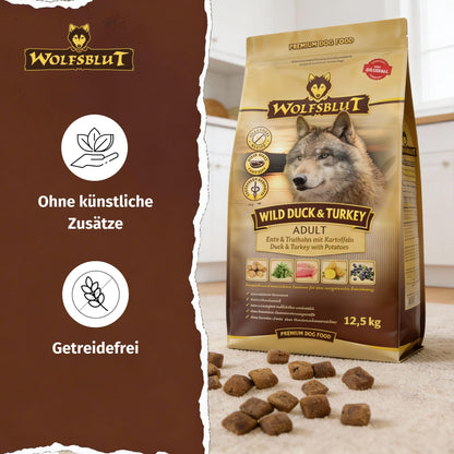 Wolfsblut Wild Duck & Turkey Adult Trockenfutter 12,5 kg