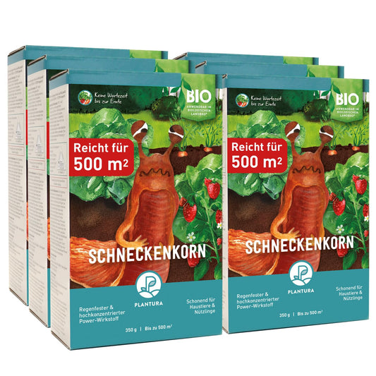 Plantura Bio-Schneckenkorn – Regenfest & Haustierfreundlich 2100g: Braune Granulate zur effektiven Bekämpfung von Schnecken in Garten und Beet.