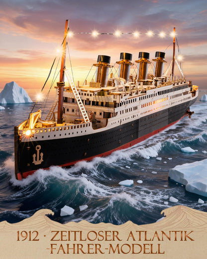 Rolife 3D-Holzpuzzle Titanic Schiffsmodell, 433 Teile mit LED