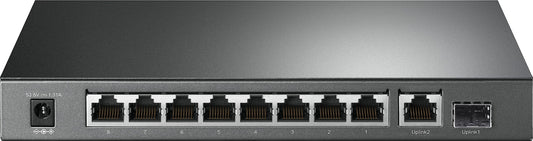 TP-Link TL-SG1210P 10 Port Gigabit PoE LAN Switch - 63W Schwarz. Schaltet Gigabit-LAN und speist PoE für Geräte.
