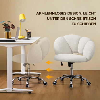 Yaheetech Bürostuhl Schreibtischstuhl Wolkenform ergonomisch weiss