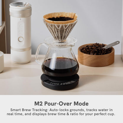 OutIn Claro Kaffeewaage mit Timer, digitale Espressowaage 2 kg