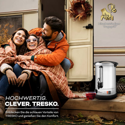 TRESKO Glühweinkocher Einkochautomat - 10L Edelstahl 1500W