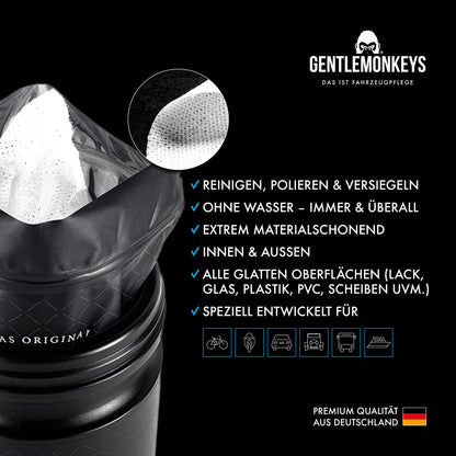 GENTLEMONKEYS Profi Autopflege Set – Wasserlos für Innen & Aussen