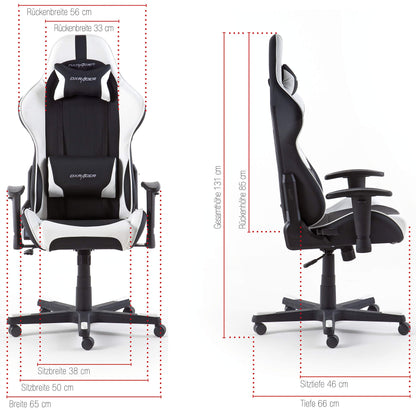 DX Racer XXL Gaming Stuhl - Schwarz/Weiss