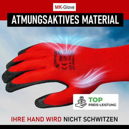 MK-Glove Abriebfeste Arbeitshandschuhe Latex Grösse 10 (240 Paar)
