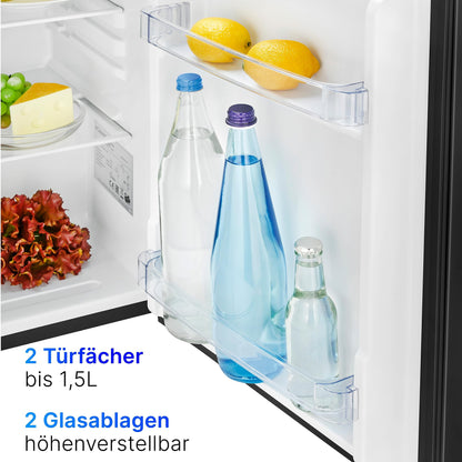 Bomann KB 7347 Kompakter Mini Kühlschrank 58L schwarz