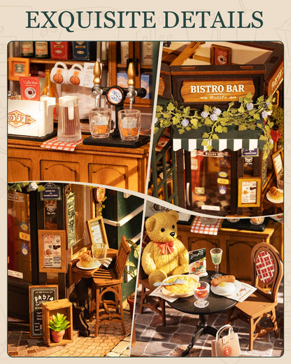 Rolife Tipsy Restaurant DIY Miniaturhaus Bausatz aus Holz