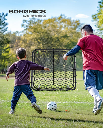 SONGMICS Fussball-Rebounder für Kinder, winkelverstellbar, schwarz