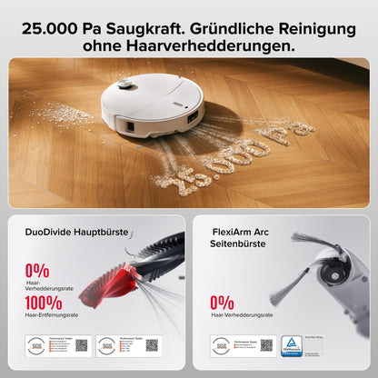 roborock Qrevo Curv 2 Pro Saugroboter mit Wischfunktion, Weiss