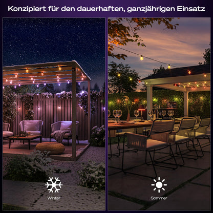 Philips Hue Festavia Globe Aussenlichterkette, 7 m, White & Color