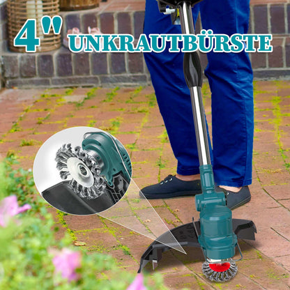 Hengriacly Akku Rasentrimmer für Makita – Set mit 2x4.0Ah Akkus