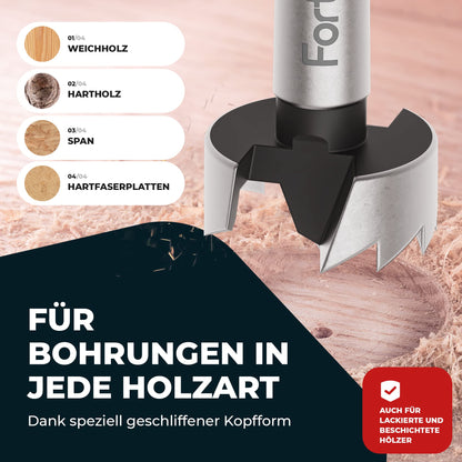 Fortura® Forstnerbohrer Holzbohrer Set – Ø10-50mm