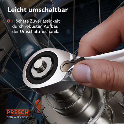 PRESCH Ratschenschlüssel Set 12tlg. umschaltbar 6-19mm
