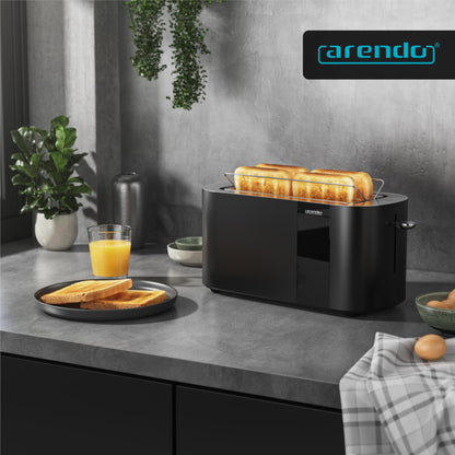 Arendo Edelstahl Toaster 4 Scheiben Langschlitz – Touchscreen