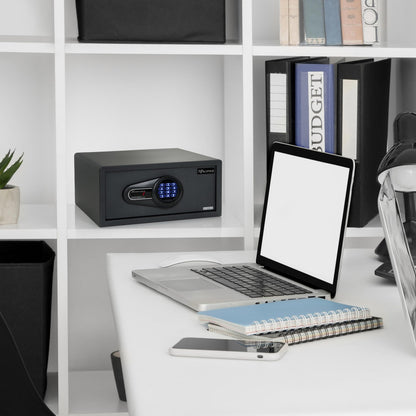 hjh OFFICE COMPACT I Möbeltresor 25,5L Elektronik Schloss Schwarz