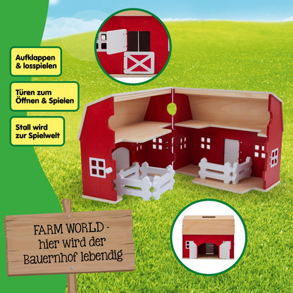Schleich FARM WORLD Grosser Bauernhof aus Holz, Spielset 42602