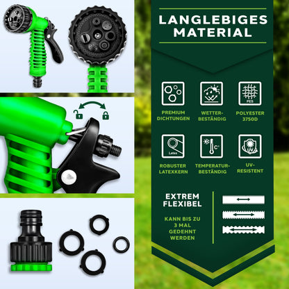 TRESKO flexiSchlauch flexibler Gartenschlauch dehnbar 60 m