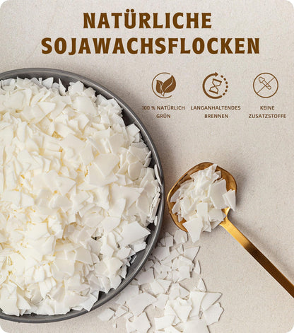 BOYUJK Sojawachs Flocken 5 kg, 100% natürliches Kerzenwachs