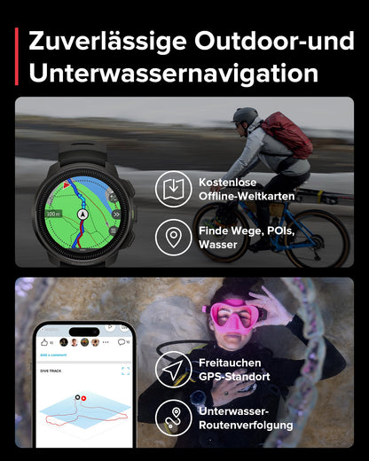 SUUNTO Ocean Tauchcomputer & Sportuhr – AMOLED Display GPS