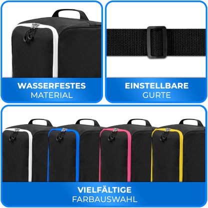 STYNGARD Skischuhtasche Zermatt mit Helmfach, 40 L, Schwarz-Weiss