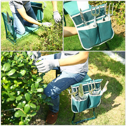 Ohuhu Kniebank Garten 2-in-1, klappbarer Gartenhocker bis 150 kg