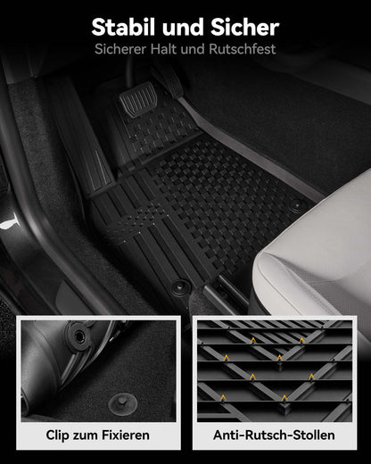 3W TPE Fussmatten und Kofferraumwanne für Tesla Model Y Juniper