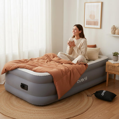 AVENLI Luftmatratze 1 Person selbstaufblasend mit Pumpe 191x99x46cm