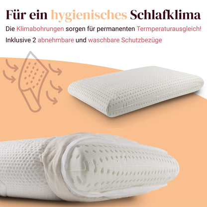 Salosan Nackenkissen Orthopädisch Memory-Schaum 80x40x12 cm