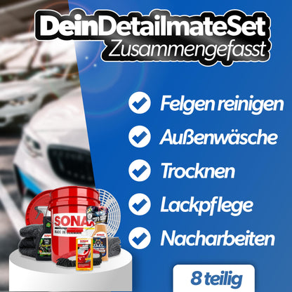 SONAX Autowäscheset – Glanzshampoo, Wascheimer & Waschhandschuh
