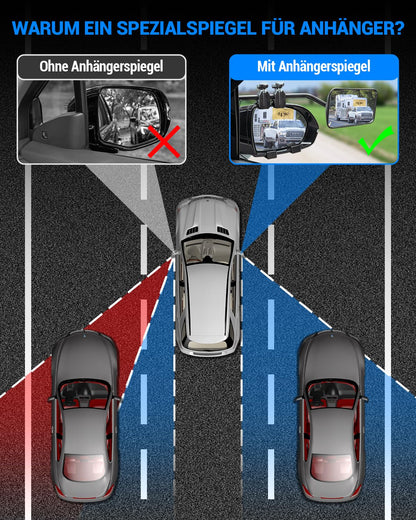 SUPAREE Wohnwagen Spiegel Universal Konvex - 2er Set