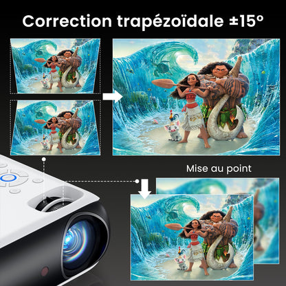 HAPPRUN H1 Mini Beamer Full HD mit Bluetooth und Lautsprecher