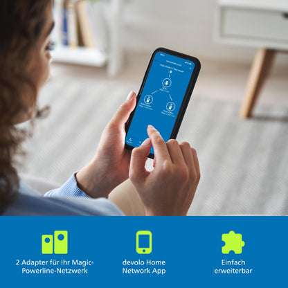 Devolo Magic 2 WiFi next WLAN Powerline Adapter Starter Kit, weiss