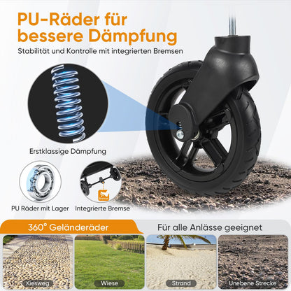 Sekey Bollerwagen Faltbar SS5050 mit Dach - Grau/Schwarz