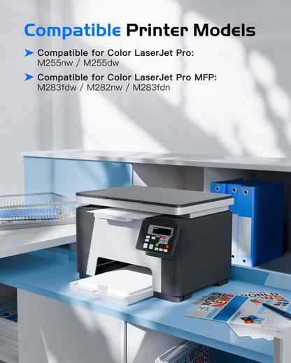 HP Kompatibler Toner 207A/207X Schwarz - 4er-Pack mit Chip