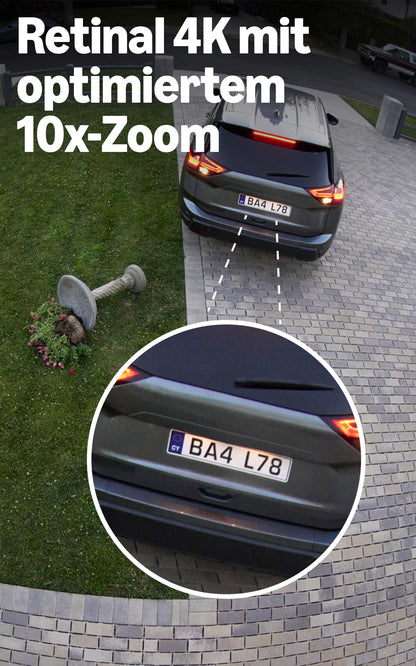 Ring Aussenkamera Pro mit Netzstecker, Retinal 4K und 10x-Zoom