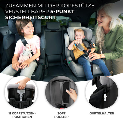 kk Kinderkraft COMFORT UP I-SIZE Kinderautositz 76-150 cm – Grau