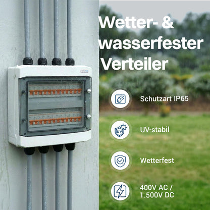 Intratec Feuchtraum-Verteilerkasten Aufputz 2-reihig, IP65, 24 Module