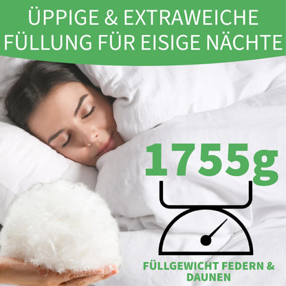 Welldora Komfort Winter Daunendecke – Extrawarm 135x200